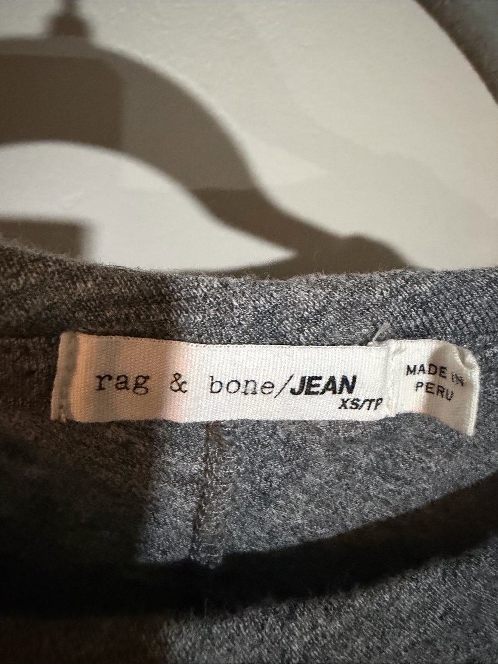 rag & bone Heather Gray Tee with Red MERCI Graphic - Picture 4 of 8